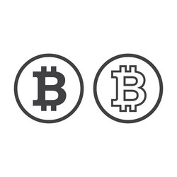 bitcoin blockchain cryptocurrency gray icon open vector