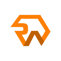 Initial ra letter r a logo design creative Vector Image