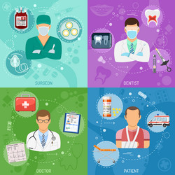 Medical square banners vector