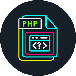 php line multi color icon vector image