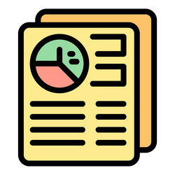 marketing report showing data with pie chart icon vector image