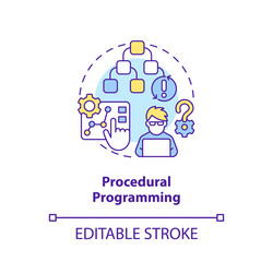 Procedural programming concept icon vector