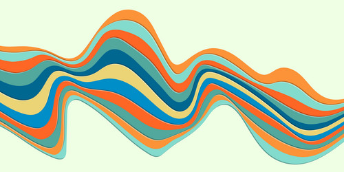 background with colored parallel lines deformed vector image