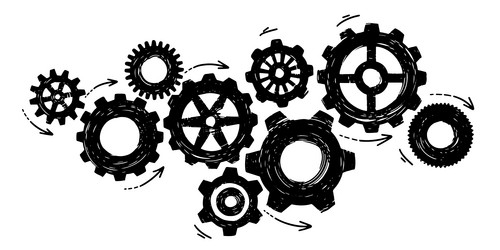 concept of business idea doodle sketch style vector image