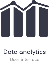 data analytics outline icon isolated line from vector image