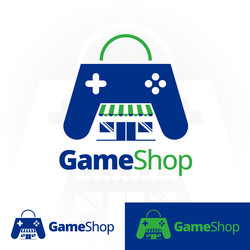 Game Shop Logo  Shop logo, Creative market, Online shopping quotes