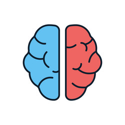 Human brain icon vector