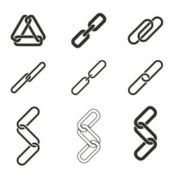 Linked Icon Collection vector image