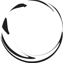 Radial abstract geometric circle design element vector