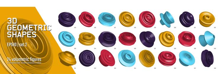 3d rendering abstract geometric graphic elements vector image