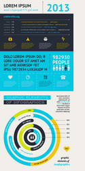 elements of infographics with buttons and menus vector image