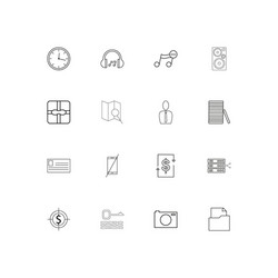 internet of things linear thin icons set outlined vector image