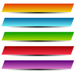 rectangle banners buttons labels in several vector image