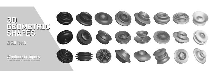 3d rendering abstract geometric graphic elements vector image