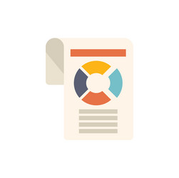 document showing colorful pie chart and statistics vector image