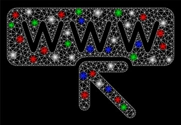 Bright mesh network select website with flare vector