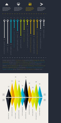 elements of infographics with buttons and menus vector image