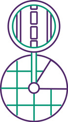 gps navigation screen pointer map road vector image