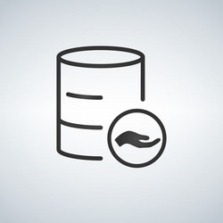 linear database server isolated flat web mobile vector image