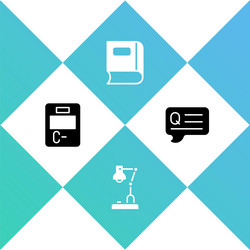 set exam paper with incorrect answers table lamp vector image