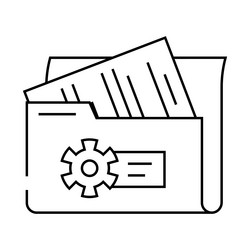 system documentation analyst line icon vector image