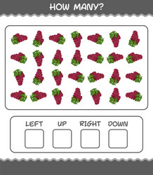 Cartoon Red Grape Counting Game vector image
