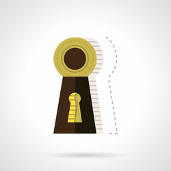 Keyhole flat color icon vector