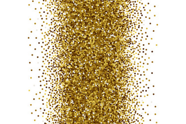 Scattered golden confetti white background vector