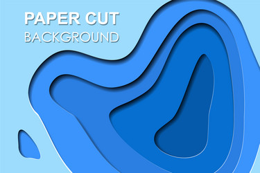 3d papercut banner of gradient white paper layers vector