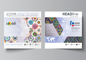 business templates for square design brochure vector