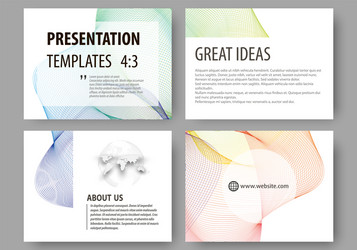 Set of business templates for presentation slides vector