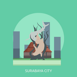 surabaya city conceptual design vector