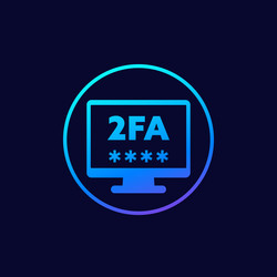 two factor authentication icon for web vector image