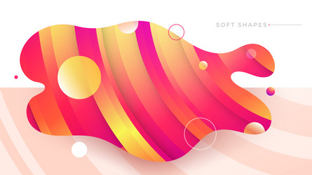flat liquid color abstract geometric shape fluid vector image