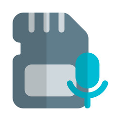 sd card with built-in microphone for recording vector image