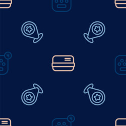 set line taxi mobile app location with star vector image