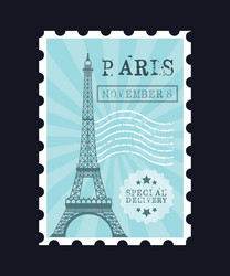 Stamp mail Royalty Free Vector Image - VectorStock