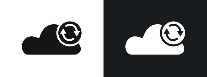 data synchronization icon linear graphics set vector image