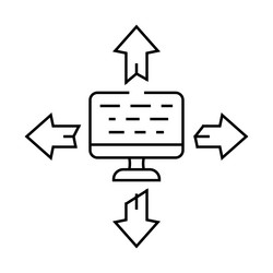system deployment analyst line icon vector image