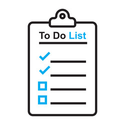 To do list icon line document checklist vector