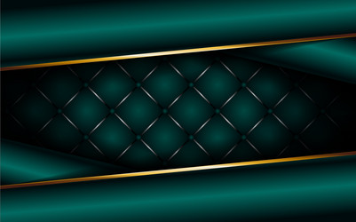 Luxury dark green background with overlap layer vector