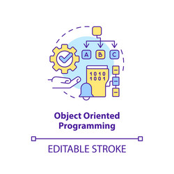 Object oriented programming concept icon vector