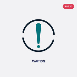 two color caution icon from maps and flags vector image