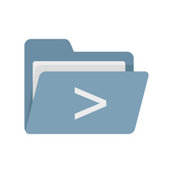 coding folder icon flat computer code file vector image
