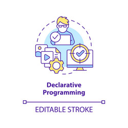 Declarative programming concept icon vector