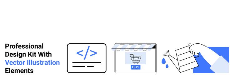 digital toolbox with coding e-commerce shopping vector image