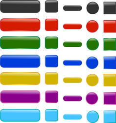 Set of web button collection vector