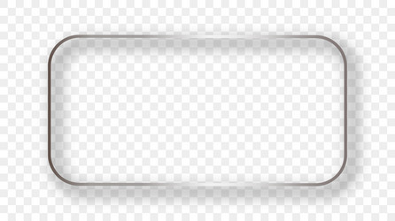 silver glowing rounded rectangular frame vector image