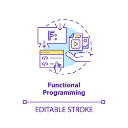 functional programming concept icon vector image