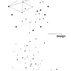 network connection and atom design vector image